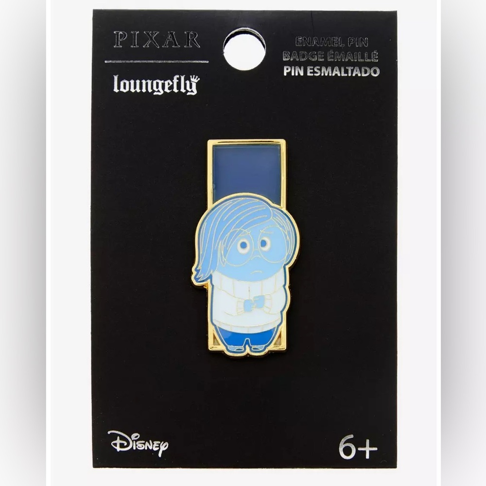 Loungefly Disney Pixar Inside Out Sadness Portrait Enamel Pin